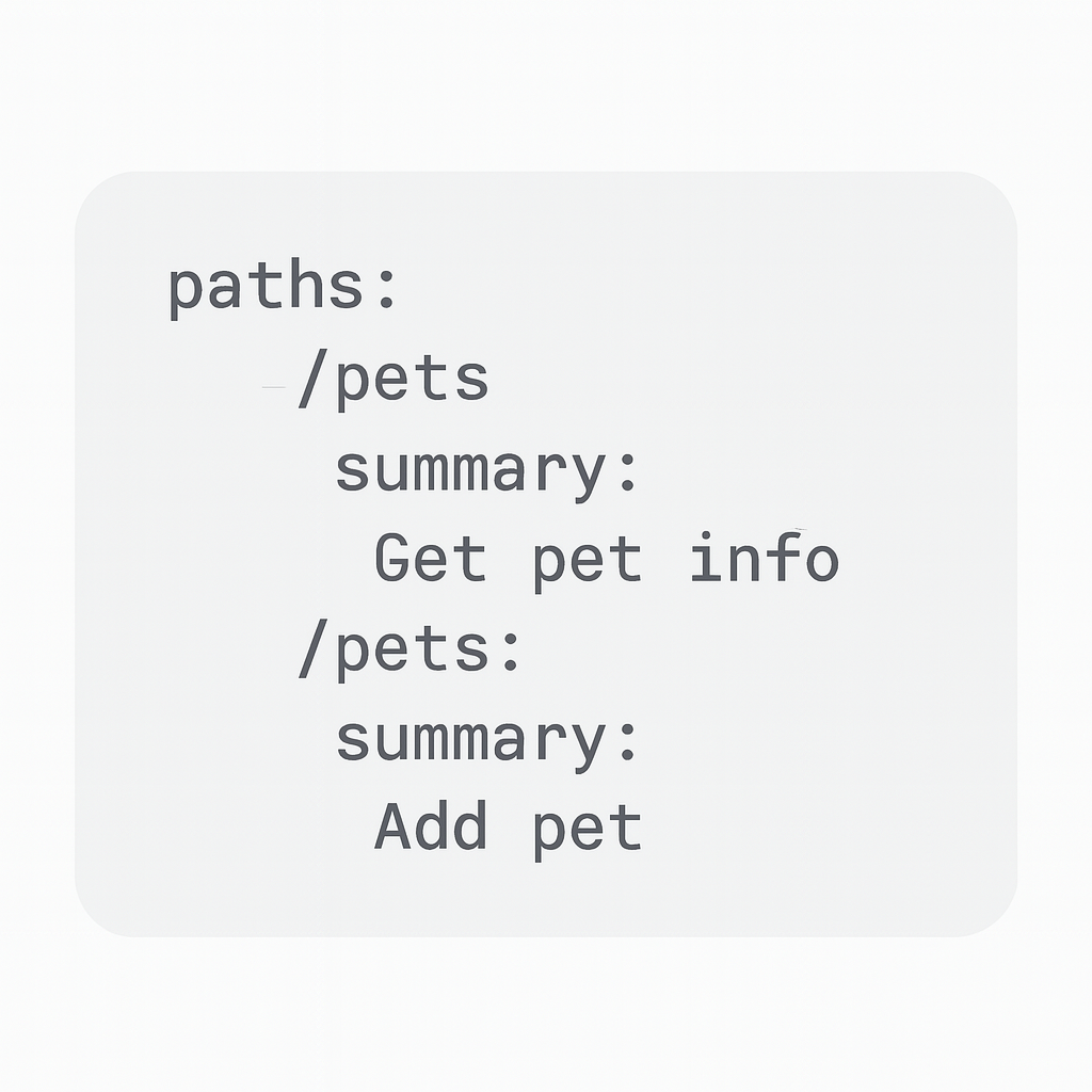 Figure 2. YAML formatting issues causing Swagger UI to break silently