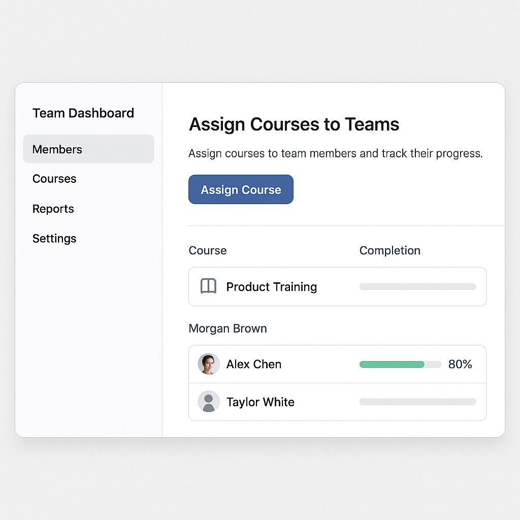 Assigning courses to teams