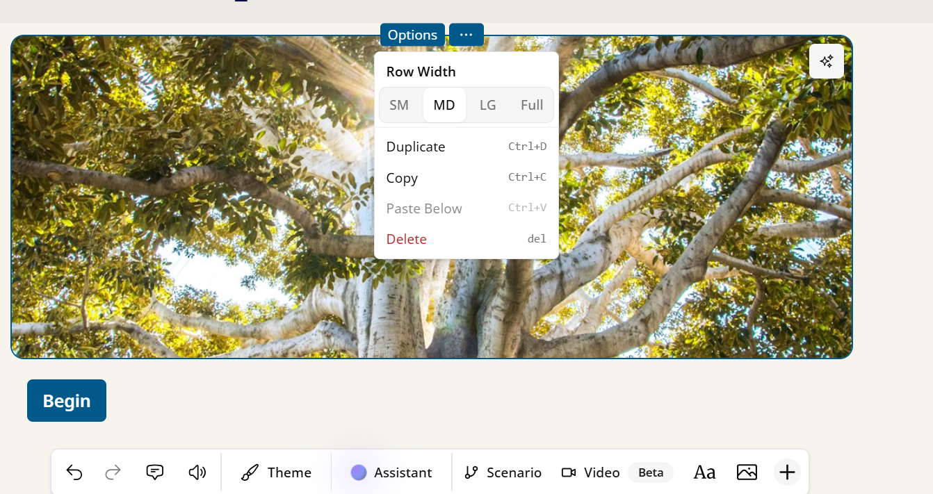 Step editor with drag-and-drop